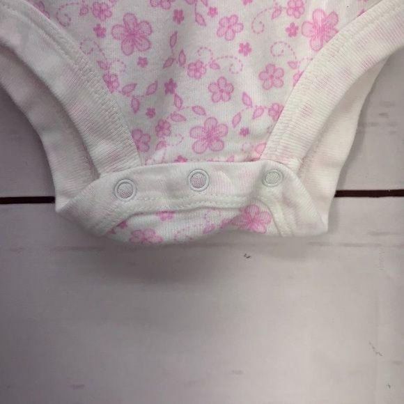 Babies R Us 0-3 Months Floral pink white bodysuit‎ - Picture 3 of 5